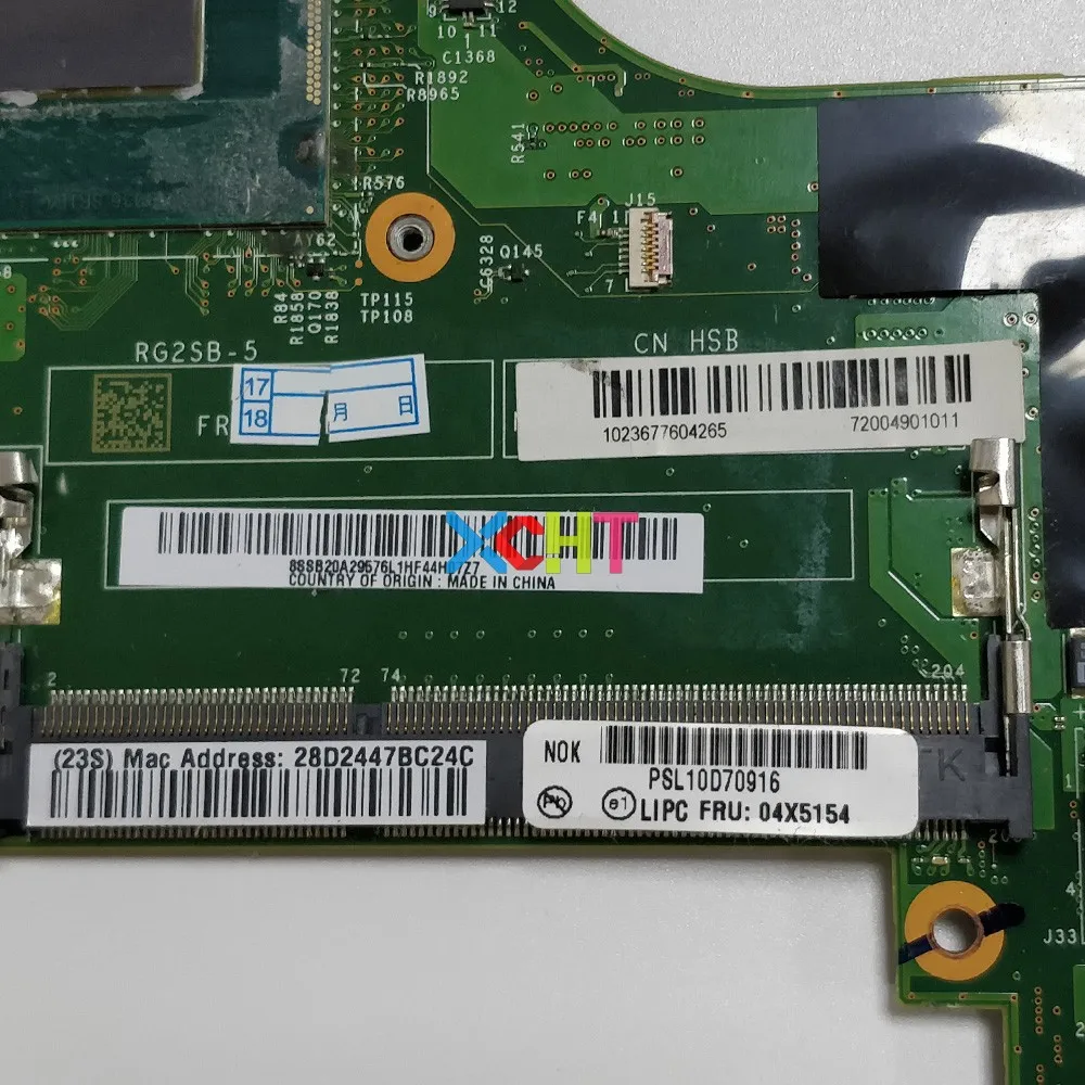 FRU: 04X5154 Вт SR1EA I7-4600U процессор для lenovo ThinkPad X240 ноутбук материнская плата для ноутбука