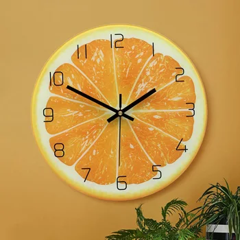 

Creative Clock Fruit Wall Clock Living Room Clock Bedroom Modern Minimalist Pastoral Household Silent Quartz Clock