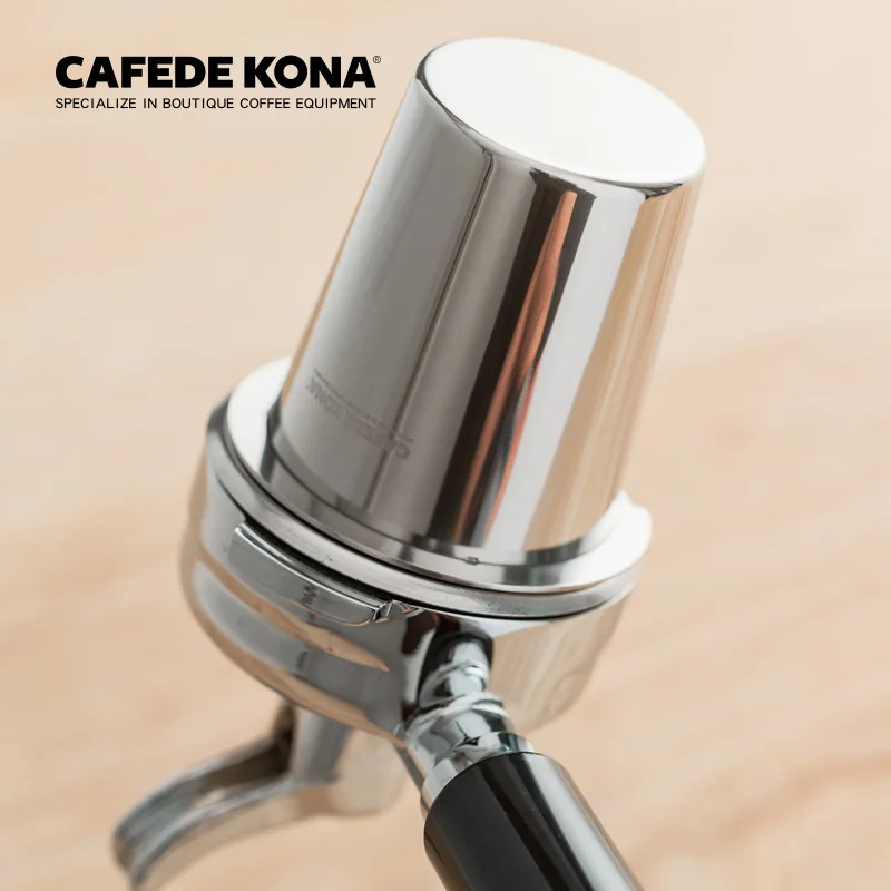 Kitchen DIY Silver Dosing Cup Powder Feeder Part for 51mm Espresso Machine Baoblaze Coffee Dosing Cup Stainless Steel 