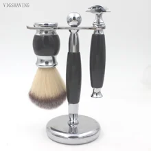 VIGSHAVING смола/металлическая ручка синтетических волос щетка для бритья роскошная мужская Безопасная бритва Набор для бритья/наборы