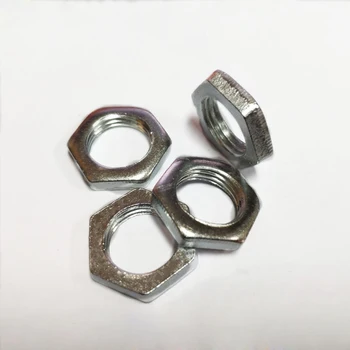 

50pcs M11 M2 hex ultra-thin self-locking nuts hexagon flat fine teeth lock nut white zinc GB808