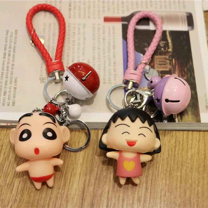 Cartoon Creative Crayon Doll Keychain Small Balls Cute Car Key Chain Bag Men And Women Pendant Ceremony