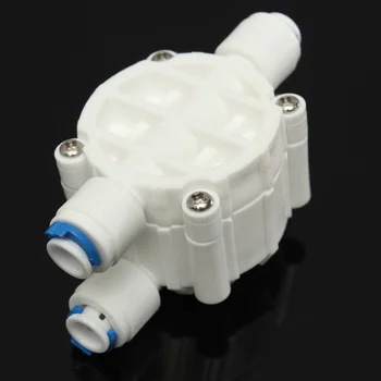 

1/4" Port 4 Way Automatic Shut Off Valve for Pro RO Water Filter Most of The Reverse Osmosis Water System 7.5X4.1X3.7cm