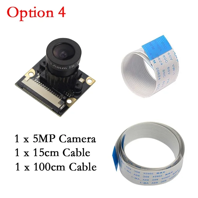 Raspberry Pi 3 камера ночного видения 5MP 60 градусов фокусное расстояние Регулируемая видеокамера для Raspberry Pi 4 Модель B 3B 3B Plus - Цвет: Option 4