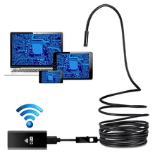 Инструмент для чистки ушей Borescope WiFi фото Портативный hd-эндоскоп эндоскоп 8 мм 8 светодиодный провод камера компьютеры видео в режиме реального времени 2mp черный