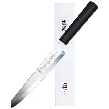 

TUO Sashimi Sushi Knife - 8.25" Yanagiba Knife Left Handed Japanese Fish Filleting Knife - Sharp Single bevel Blade (Left)