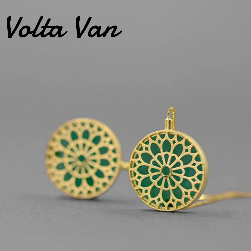 

Volta Van Agate Drop Earrings 925 Sterling Silver Vintage Pendientes Plata Luxury Fine Jewelry 2022 New Elegant Silver Earrings