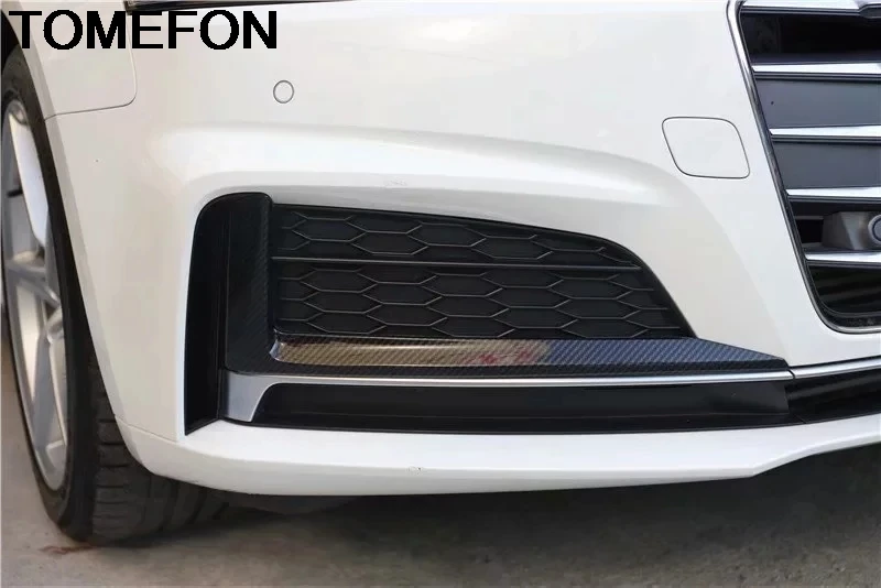 TOMEFON для Audi A5 передняя противотуманная фара крышка переднего бампера противотуманный светильник отделка из углеродного волокна Стайлинг внешние аксессуары