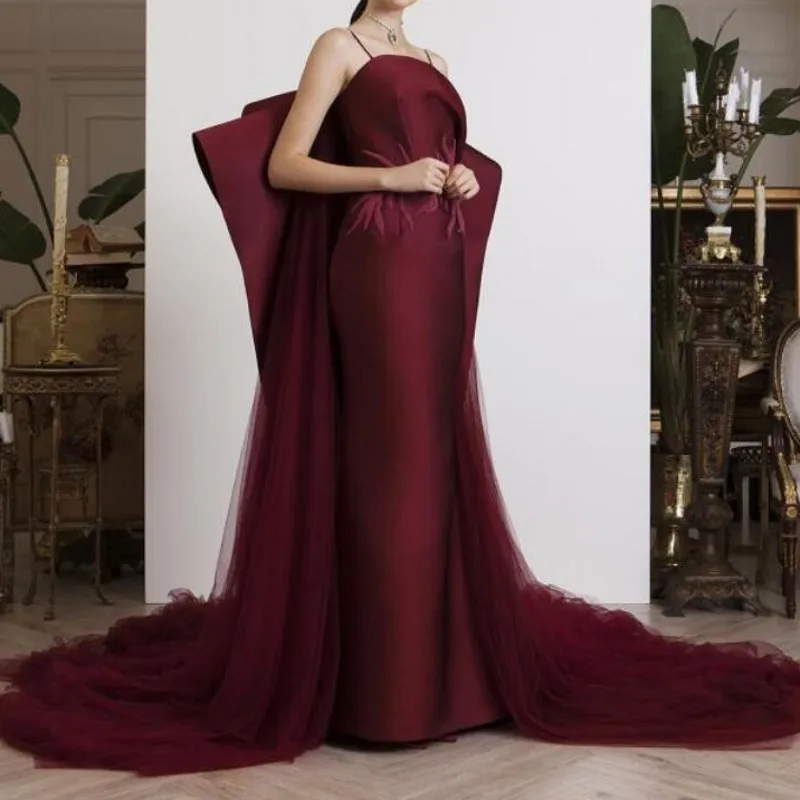 picture color Вечернее платье со съемной юбкой robe de soiree abiye Аппликация Вечерние платья abendkleider длинное официальное платье спагетти - Цвет: picture color