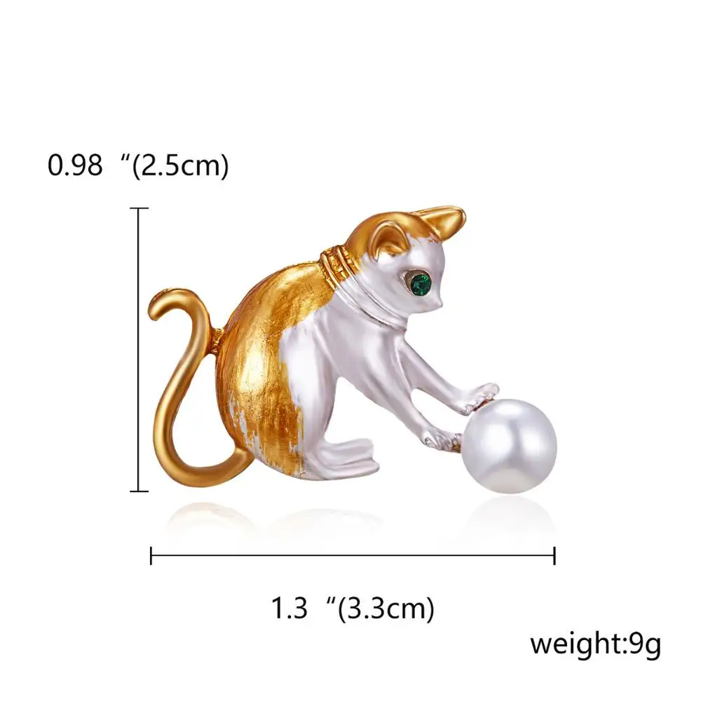 Cat1 Ринху Милая мультяшная Собака Обезьяна кошка лягушка животное эмаль брошь на рюкзак бейджи нашивки милые модные креативные Кнопки булавки брошь - Окраска металла: Cat1