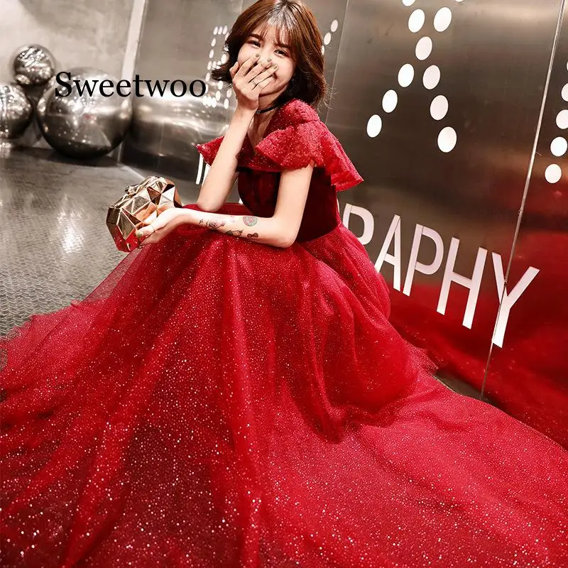 

Spring New Luxury Sequin Party Long Dress Elegant Red Mesh Dress Luxury Velvet V Neck Bodycon Maxi Dress Sexy Clubwear