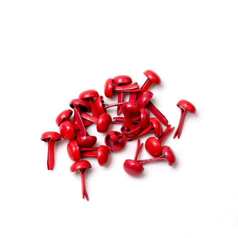 Description Picture 3 of itemMixed Pastel Round Brads Scrapbooking Embellishment Fastener Brads Metal Crafts For Diy shoes Decoration Spikes 5X10mm 100PCs