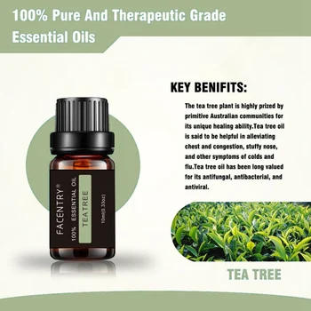 

10ml Tea Tree Pure Essential Oils For Aromatherapy Diffusers Essential Oils Relieve Stress For Body Massage Relax