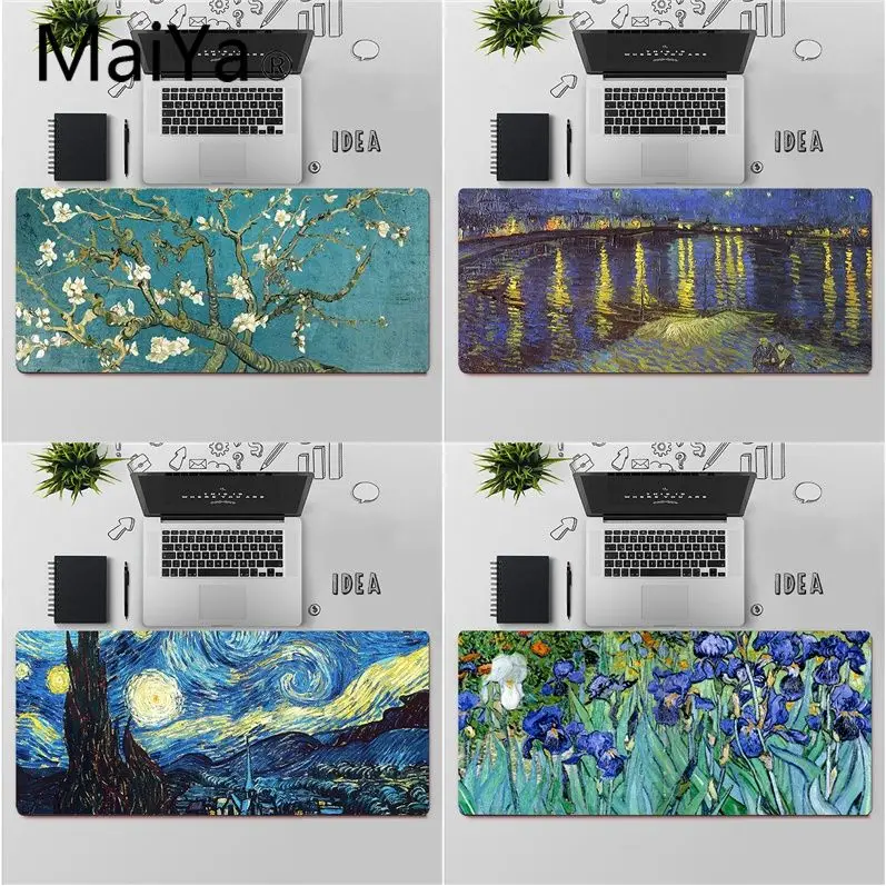 

Maiya Van Gogh Art Painting Customized MousePads Computer Laptop Anime Mouse Mat Free Shipping Large Mouse Pad Keyboards Mat