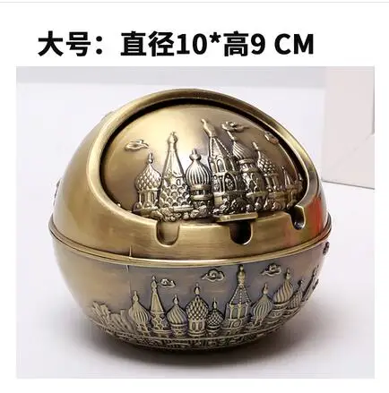C1 antique metal bronze/copper creative ashtray metal aschenbecher ashtray home cigarette smokeless ashtrays for cigar AT033 - Цвет: C1