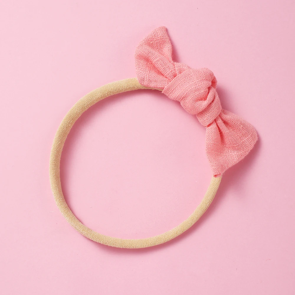 

Cotton Samll Bow Headbands Solid Customized Cute Head Wraps Soft Elastic Hairbands Baby Hair Accessories For Girls