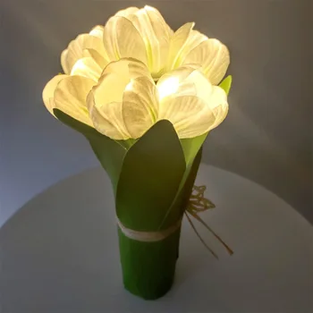 

Night Light Kitchen Bedside Light Led Lamp Simulation Tulip Flower Nightlight For Home Christmas Decor Children'S Night Light