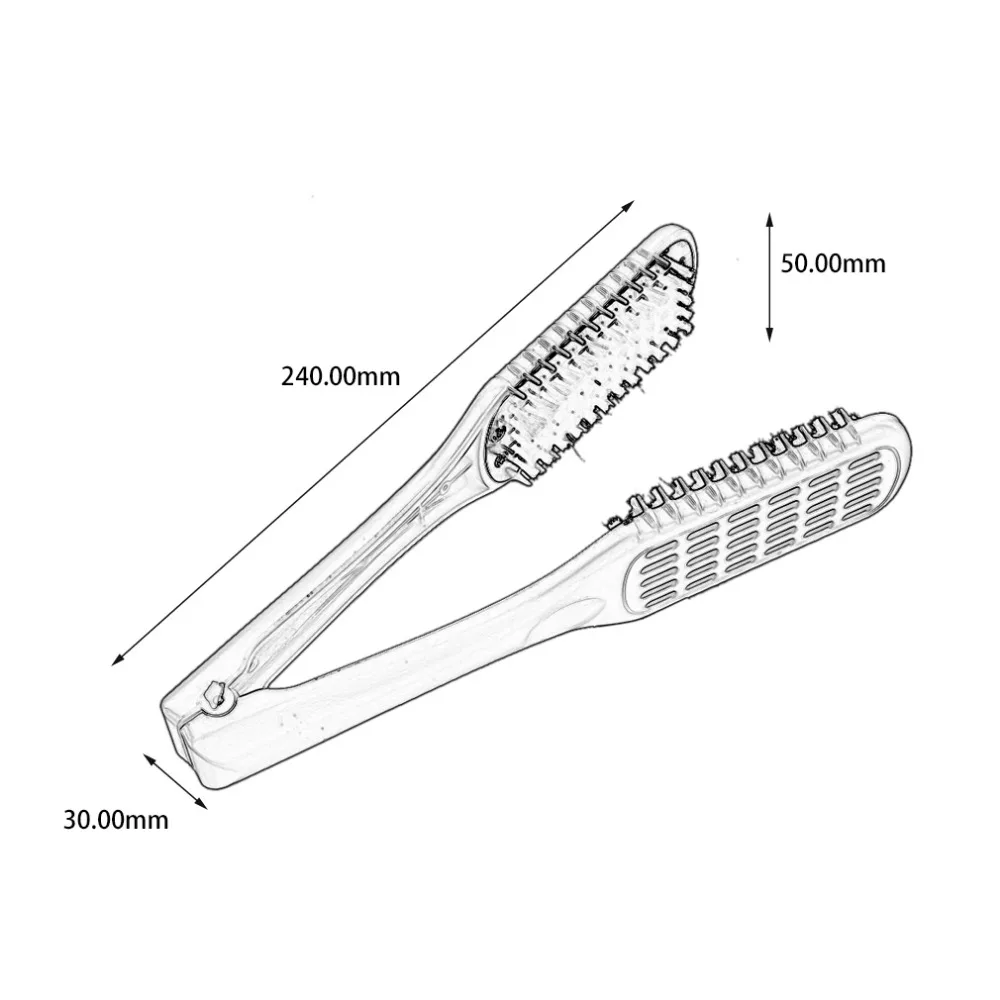 2019NEW Ceramic Straightening Comb Double Sided Brush Clamp Hair Hairdressing Natural Fibres Bristle Hair Comb Hairstylig Tool