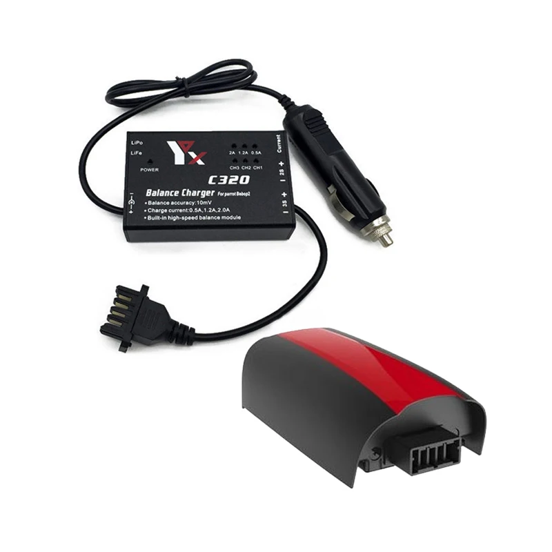 ChargerAnd1Battery Bebop 2 батарея 3200 мАч 11,1 В Lipo батарея для Parrot Bebop 2 Дрон батарея Модернизированный RC Квадрокоптер Запчасти+ Автомобильное зарядное устройство - Цвет: ChargerAnd1Battery