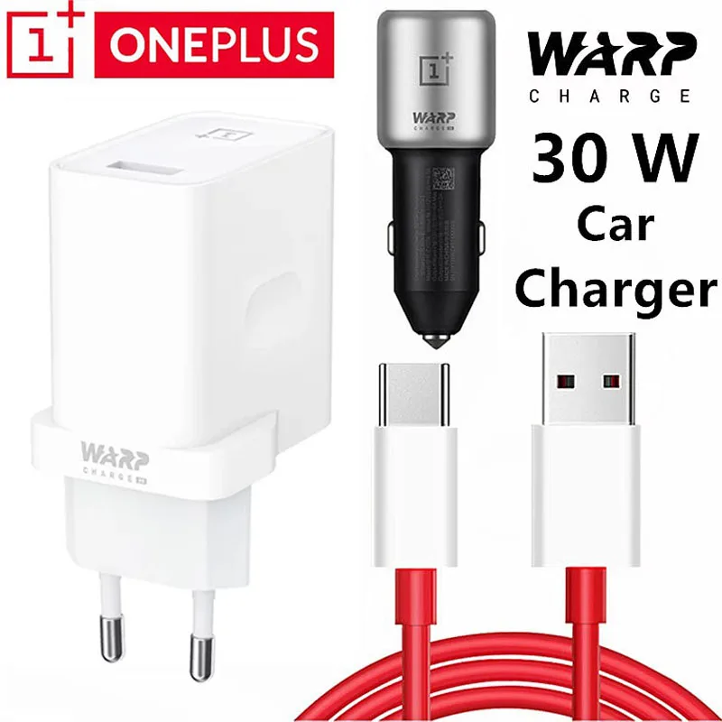 Original Oneplus 7T Pro Charger 30W Power Adapter 30 Car Charge 6A Usb Type C Cable Oneplus 8 7 7t 7 Pro 6 6t 5V/6A Warp Charger|Mobile Phone Chargers| - AliExpress