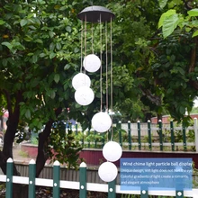 Солнечный свет ветряной ротатор шарики-частицы светодиодный свет открытый подвесной светильник с музыкой красочный градиент наружное украшение сада