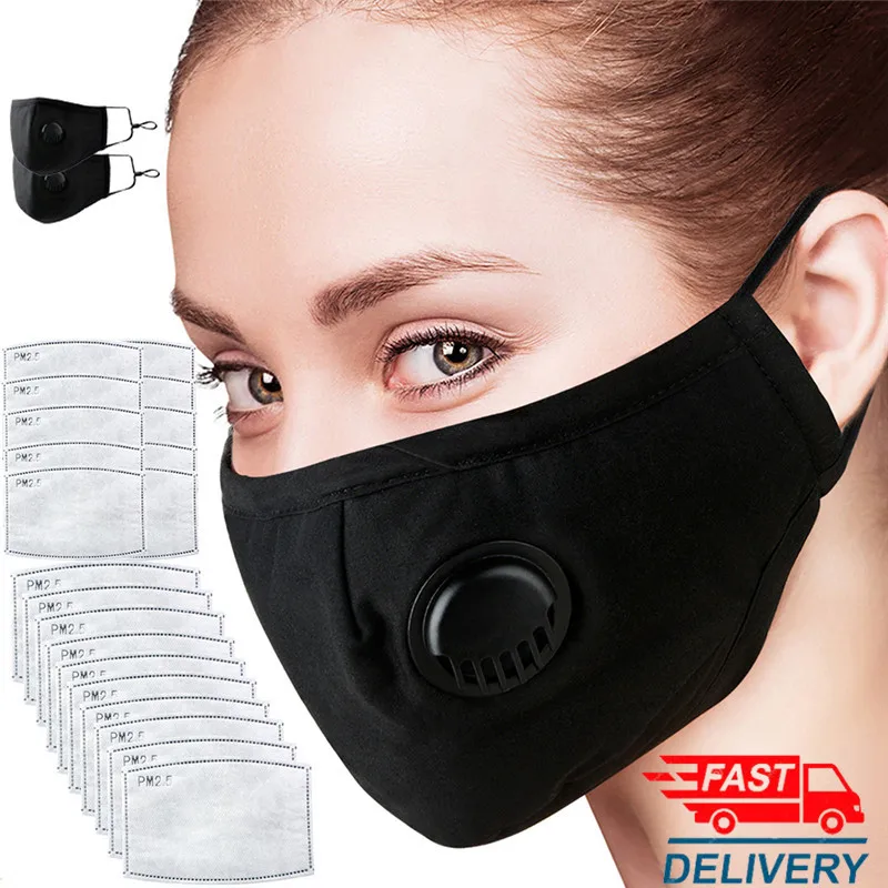 

Fast delivery 5 Layers Mask breath Replacement Filter Activated Carbon Filter mask Anti-dust PM2.5 mask send 2 Filter Breathable
