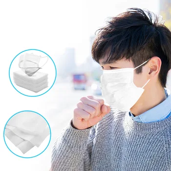 

5-100Pcs Face Mouth Protective Mask Non Woven Dust Mask 3 Layers Disposable Facial Masks Ear loop Fast Shipping