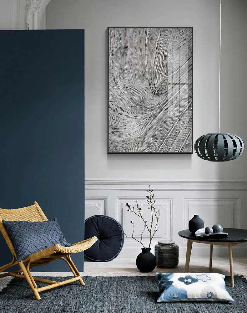 Абстрактный минималистичный черный n Белый Куадрос настенные художественные картины печать домашний декор холст картины для спальни гостиной серый стиль