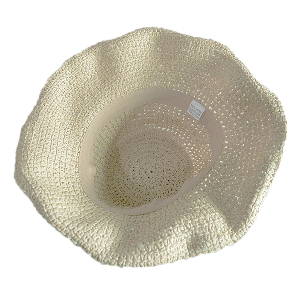 Популярная летняя соломенная шляпа для женщин, Современная Дамская пляжная Складная соломенная шляпа с широкими полями и бантом, соломенная шляпа от солнца, один размер