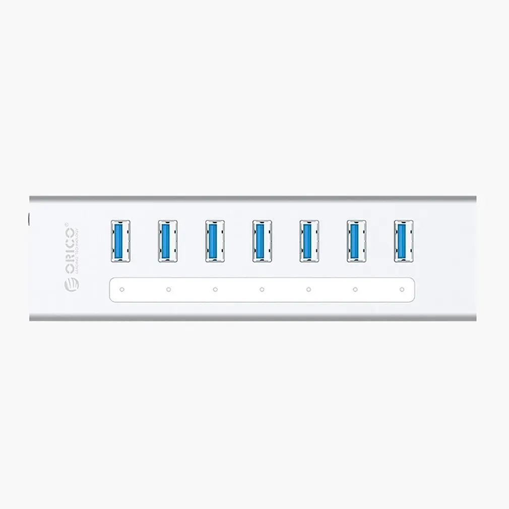 ORICO A3H7 дизайн высокого Скорость Алюминий 7 Порты и разъёмы USB 3,0 концентратор для ПК/ноутбук-Серебристый