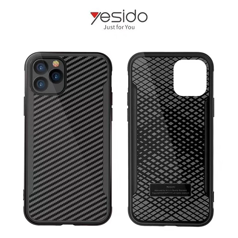 Жесткий чехол Yesido из углеродного волокна для iphone 11 Pro Max тонкий Простой бизнес 360 защитная задняя крышка для iphone 11 Pro Max copa