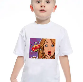 

Cartoon 2020 Summer Boys Clothes Fashion Toddler Shirts Round Neck Panda Cute OMG Novelty Spoof Unisex T Shirt Girls Girl Tops