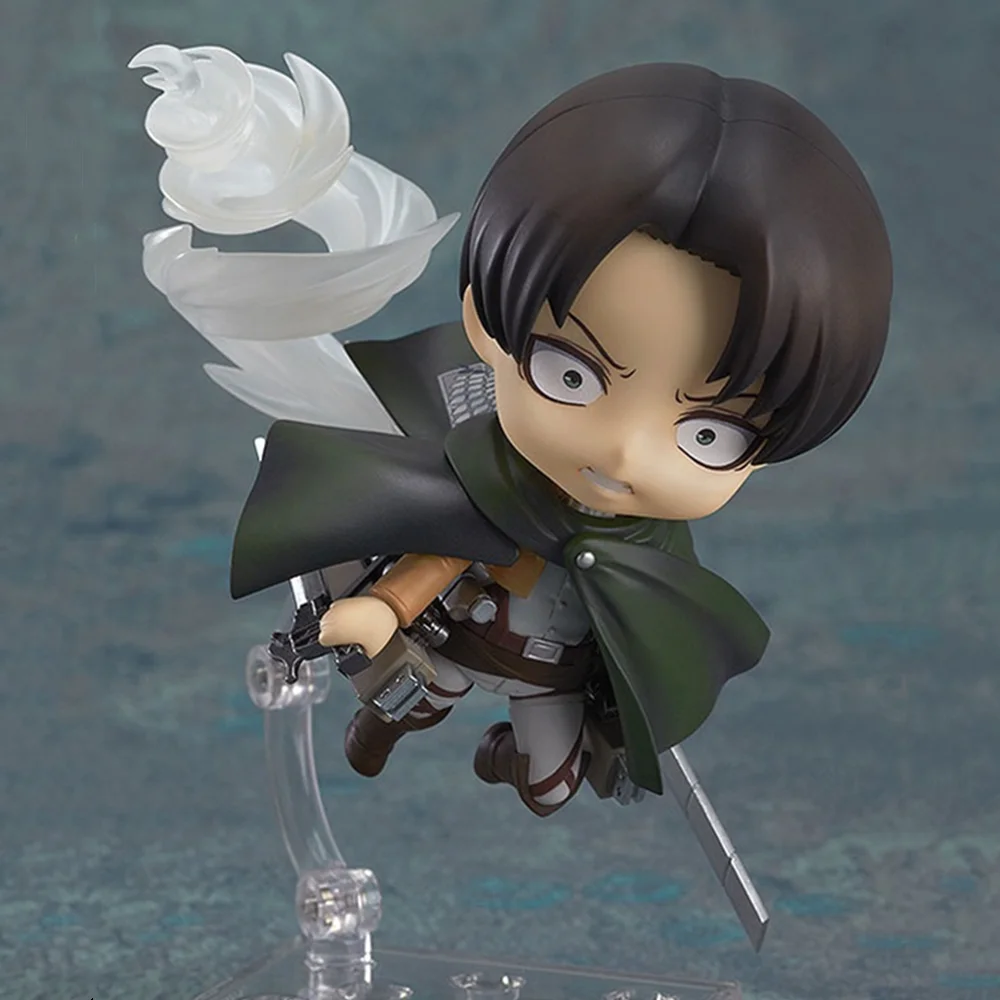 Attack on Titan Levi Ackerman 390 417 Eren Jaeger 375 Аниме Фигурка Nendoroid Ver. ПВХ милые игрушки для детей модель фигурки