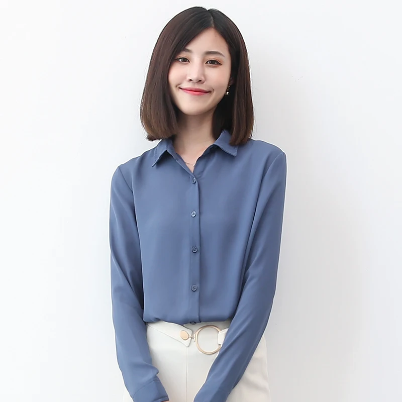 여성 쉬폰 셔츠 2025 신상 멀티 컬러 여성 상의 및 블라우스 플러스 사이즈 오..