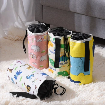 

Baby Toy Clean-Up Storage Container And Play Mat Multifunctional Portable Toys Storage Bag Waterproof Organizer Bucket Pouch