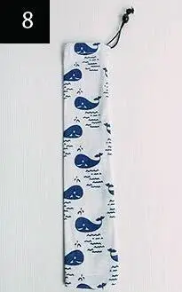 No 8 Fish B 100 шт.) Соломенные Сумки Металлическая соломинка чехол палочки из нержавеющей стали столовые приборы сумки 6X25 см - Цвет: No 8 Fish B