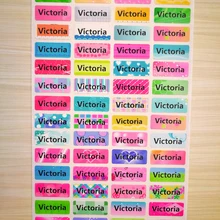 100 pçs nome personalizado adesivos à prova de água escola etiqueta decalque multi purpose colorido multi cor