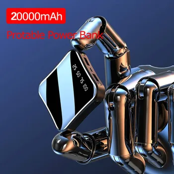 

20000mAh Mini Portable Power Bank Full Screen Digital Display Powerbank Fast Charging External Battery for IPhone Xiaomi Samsung