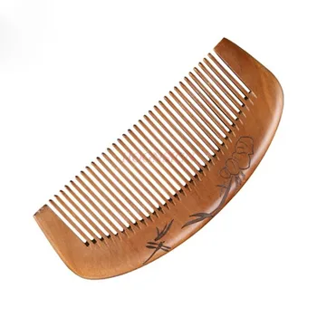 

wooden comb Combs Natural Cute Portable Peach Wood Comb Authentic Static Hair Loss Household Children Long With Small Wooden