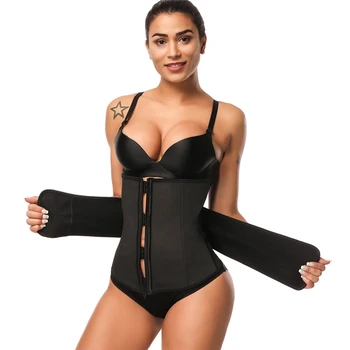 

Women Latex Waist Trainer 7 Steel Bone Zipper and Hook Body Shaper Belt Big Size 6XL Slim Cinchers Shapewear Dropshipping