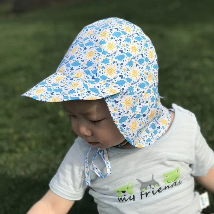 Детская шляпа от солнца, пляжные шляпы, плавающие летние детские кепки с откидной крышкой для лица, Детские УФ-кепки XRQ88