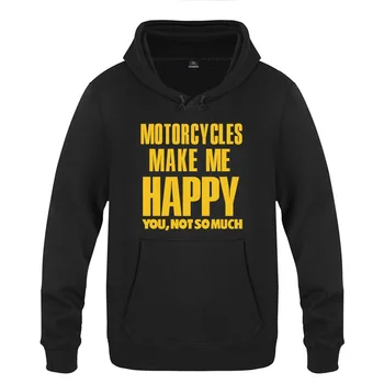 

Mens Hoodies Motorcycles Makes Me Happy Hoodie Men Fleece Long Sleeve Man's Sweatshirt Swag Fitness Pullover Moleton Masculino