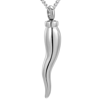 

Italian Horn Cremation Urn Pendant Necklace for Ashes Memorial Jewelry for Women Men