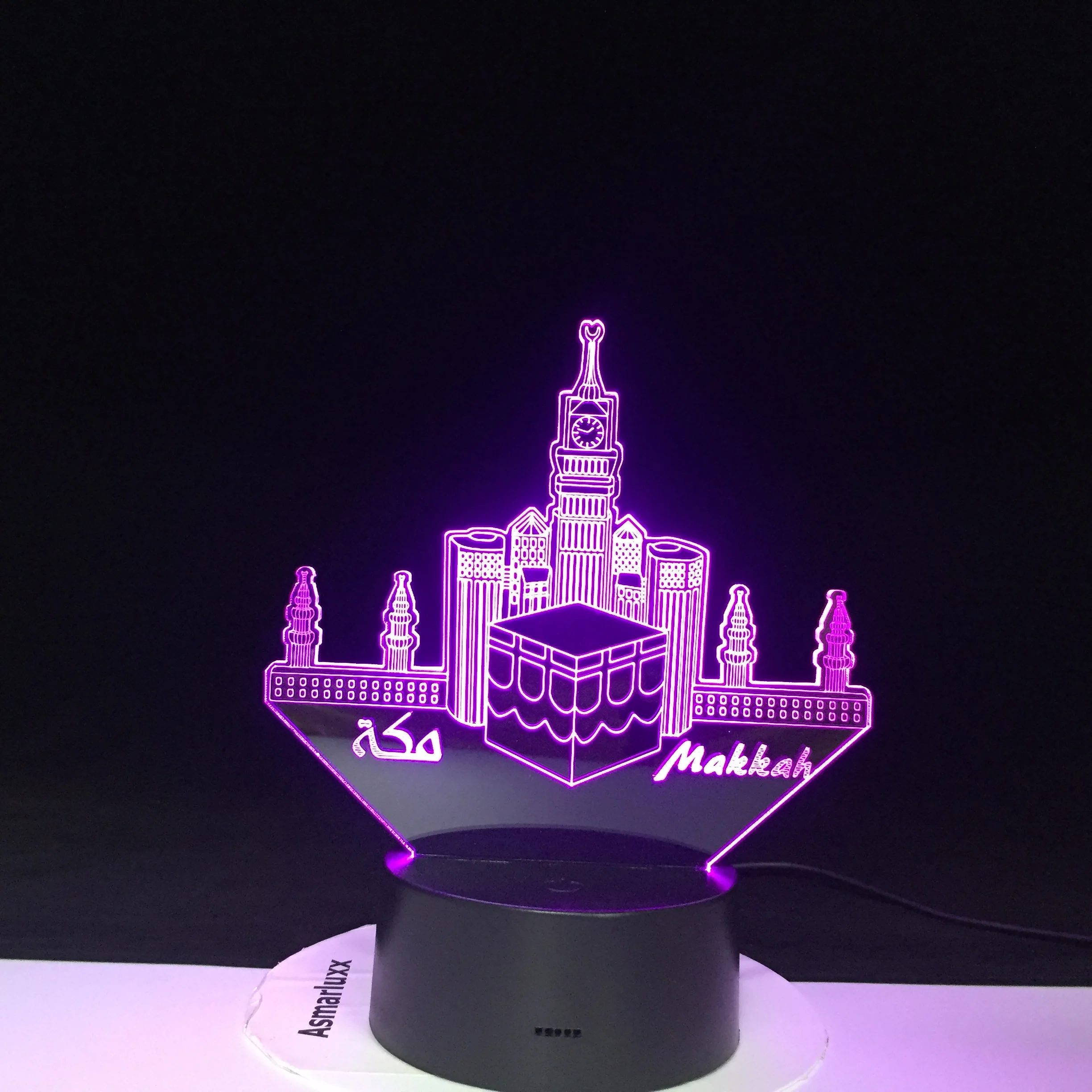 Мечетская мечеть мака 3d светодиодный ночсветильник лампа Usb домашний
