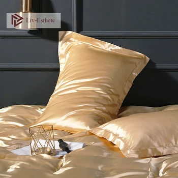 

Liv-Esthete 100% Satin Silk Envelope Pillowcase Women Silky Wholesale Silky Healthy Standard Queen King Pillow Cover For Beauty