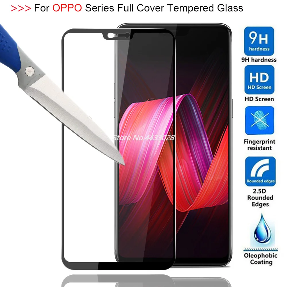 

Full Cover Tempered Glass For OPPO R15 R15 PRO 2.5D 9H Screen Protector for OPPO R7S R9S R9 R11 R11S Plus Protective film