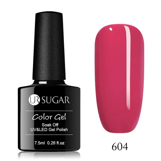 Ur Sugar УФ-гель для ногтей светодиодный светильник Гель-лак чистые цвета Полупостоянный Гель-лак праймер для ногтей базовое верхнее покрытие - Цвет: 604