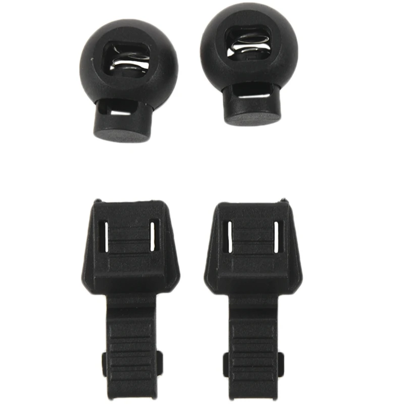 AUAU-2Pair фиксирующий башмак шнурки эластичные шнурки бег спорт 110 см, черный и белый