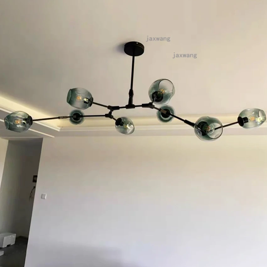 American Style Lustre Bedroom Ceiling Chandelier Modern Loft Chandeliers Light Fixtures Living Room LED Glass Hanglamp | Освещение