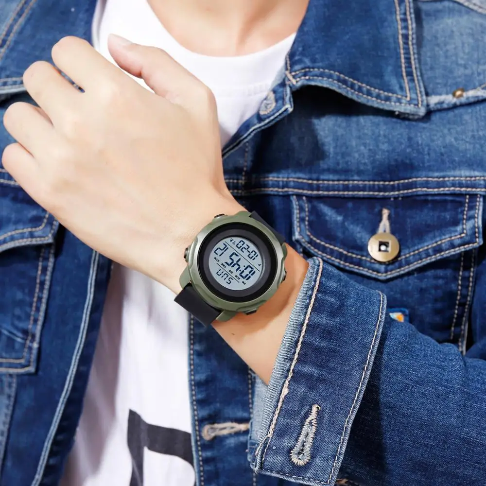SKMEI Brand Men Sports Watch Fashion Electronic Watch Waterproof Countdown Watch Women Casual Watches Clock Montre Homme